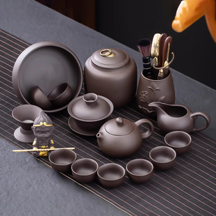 家用客厅陶瓷茶杯中式 紫砂功夫茶具套装 潮汕办公室会客茶壶泡茶器