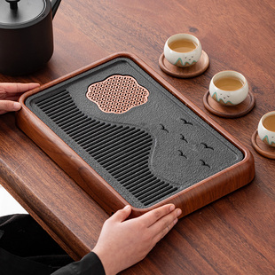 茶盘家用茶托盘2025新款客厅高档仿乌金石小型茶海茶具干泡小茶台