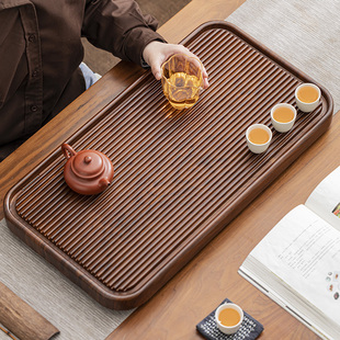 高端加厚茶盘家用2025新款高档茶托盘排水茶具干泡茶台茶海电木款