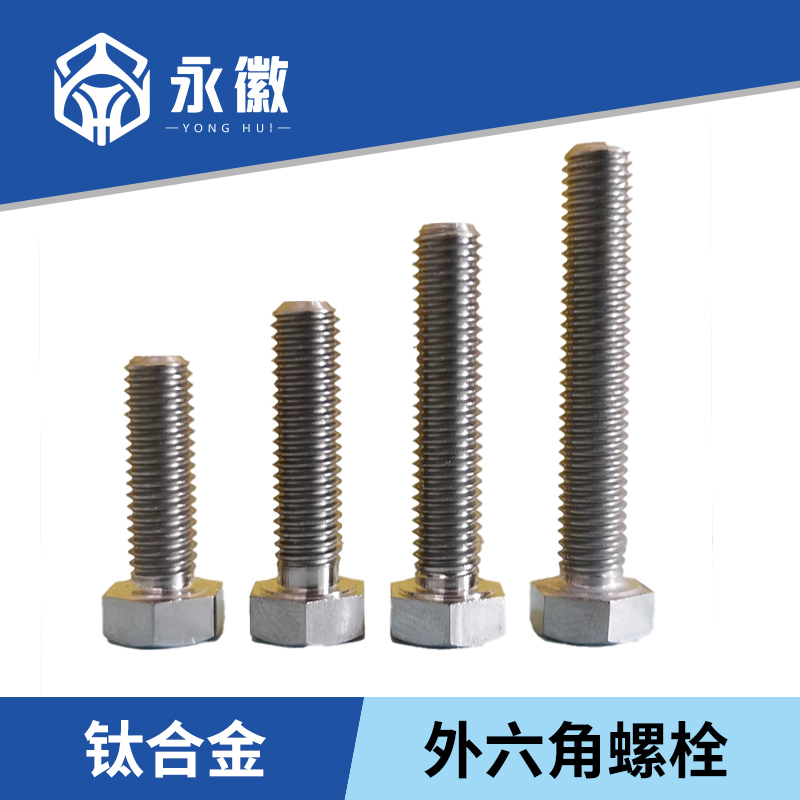 TC4高强度钛合金外六角螺栓加