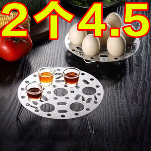 不锈钢蒸架家用多功能加厚蒸屉蒸格圆形可折叠高脚厨房蒸盘隔热架