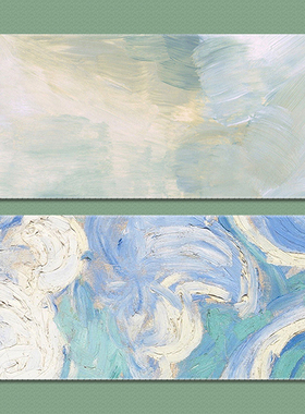 简约水彩鼠标垫绿色清新超大高颜值女生家用办公工位电脑键盘桌垫