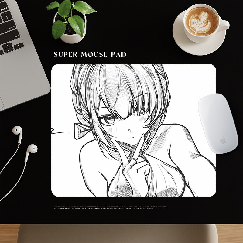 鼠标垫推荐电竞fps游戏专用小号便携笔记本办公高颜值动漫滑鼠垫