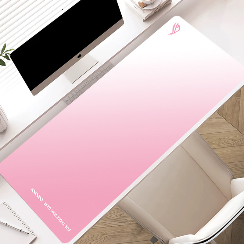 粉色渐变ROG鼠标垫女生高颜值办公室超大电竞键盘工位定制书桌垫,电脑硬件/显示器/电脑周边,鼠标垫/贴/腕垫,淘宝优惠券,粉丝福利购,淘宝优惠卷
