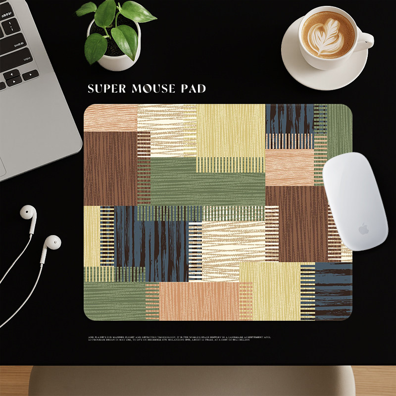 鼠标垫小号多巴胺彩色高颜值女生办公家用便携加厚锁边定制桌面垫