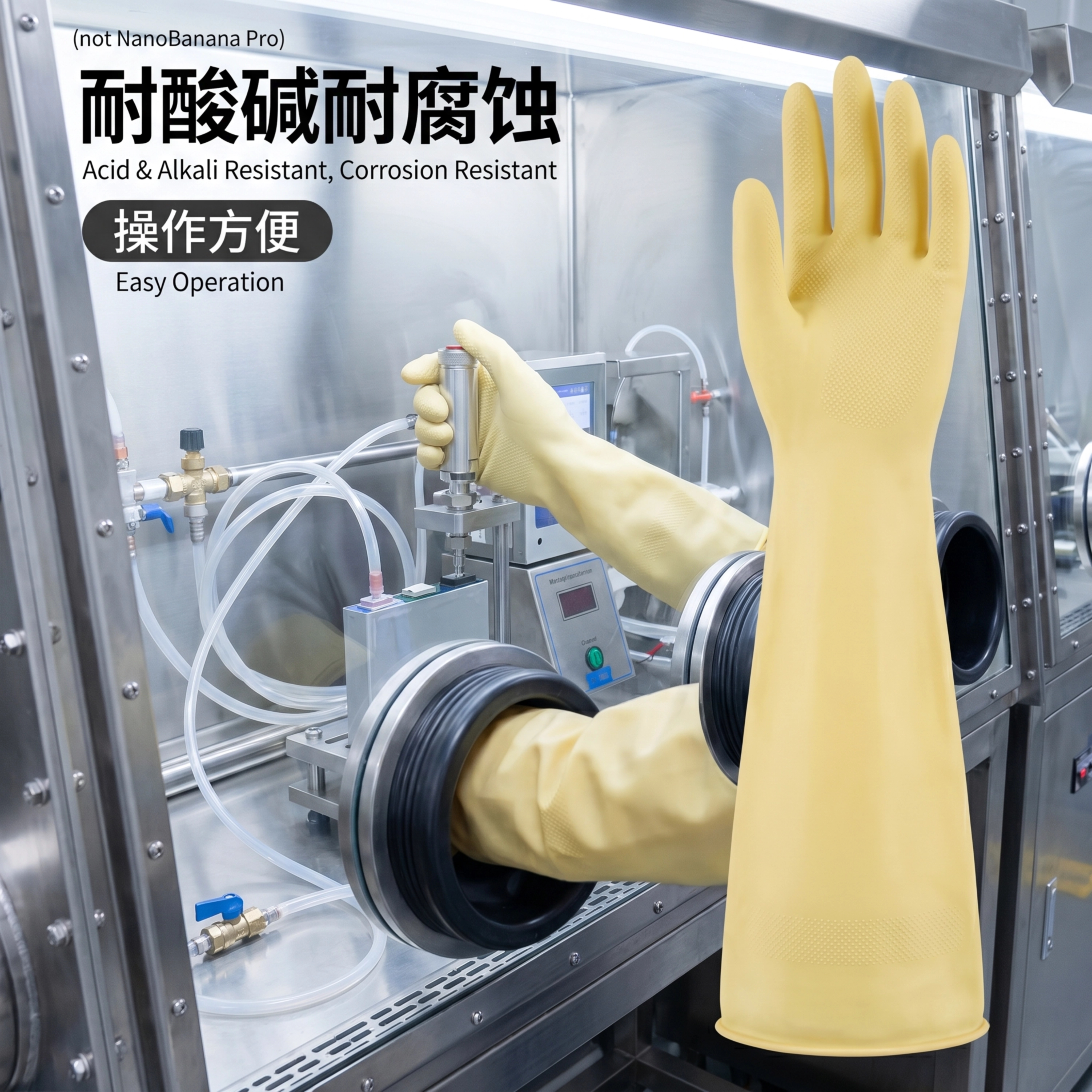 盛合长臂手套箱真空法兰耐酸碱
