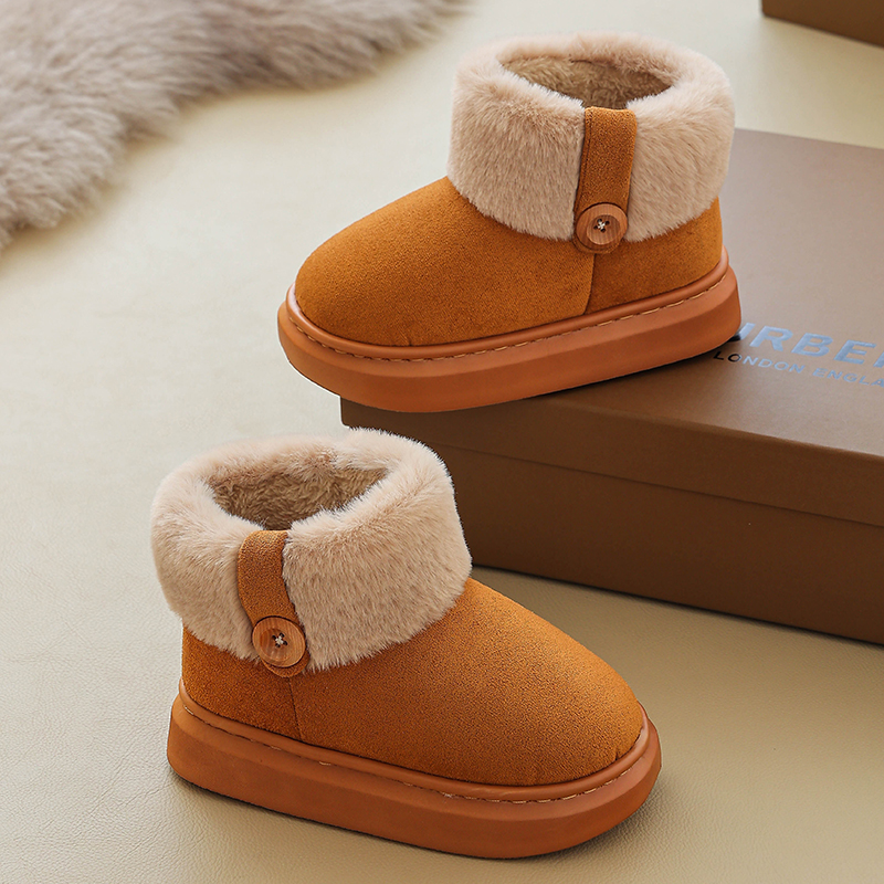 女童棉拖鞋2024新款冬季室内居家保暖包跟小女孩毛毛鞋女宝宝棉鞋