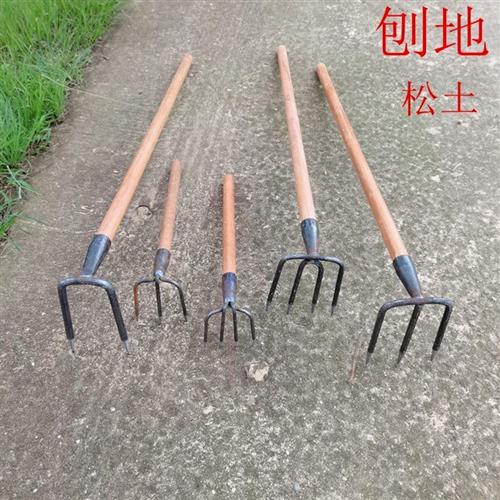 德国进口铁耙农用工具钢耙子抓钩钉耙三四齿耙松土耙翻土耙泥耙园_虎窝淘
