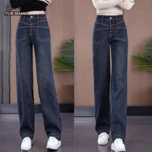 复古牛仔裤女2026新款春季小个子裤子女款春秋直筒裤女时尚休闲裤