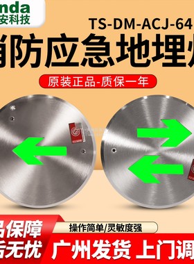 泰和安地埋灯TS-DM-ACJ-6410N消防应急疏散单双向地埋标志指示灯