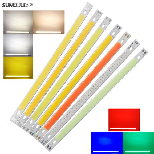 200x10mm 10W红蓝冷暖自然白LED光源COB灯条10cm 1000LM DC12-14V