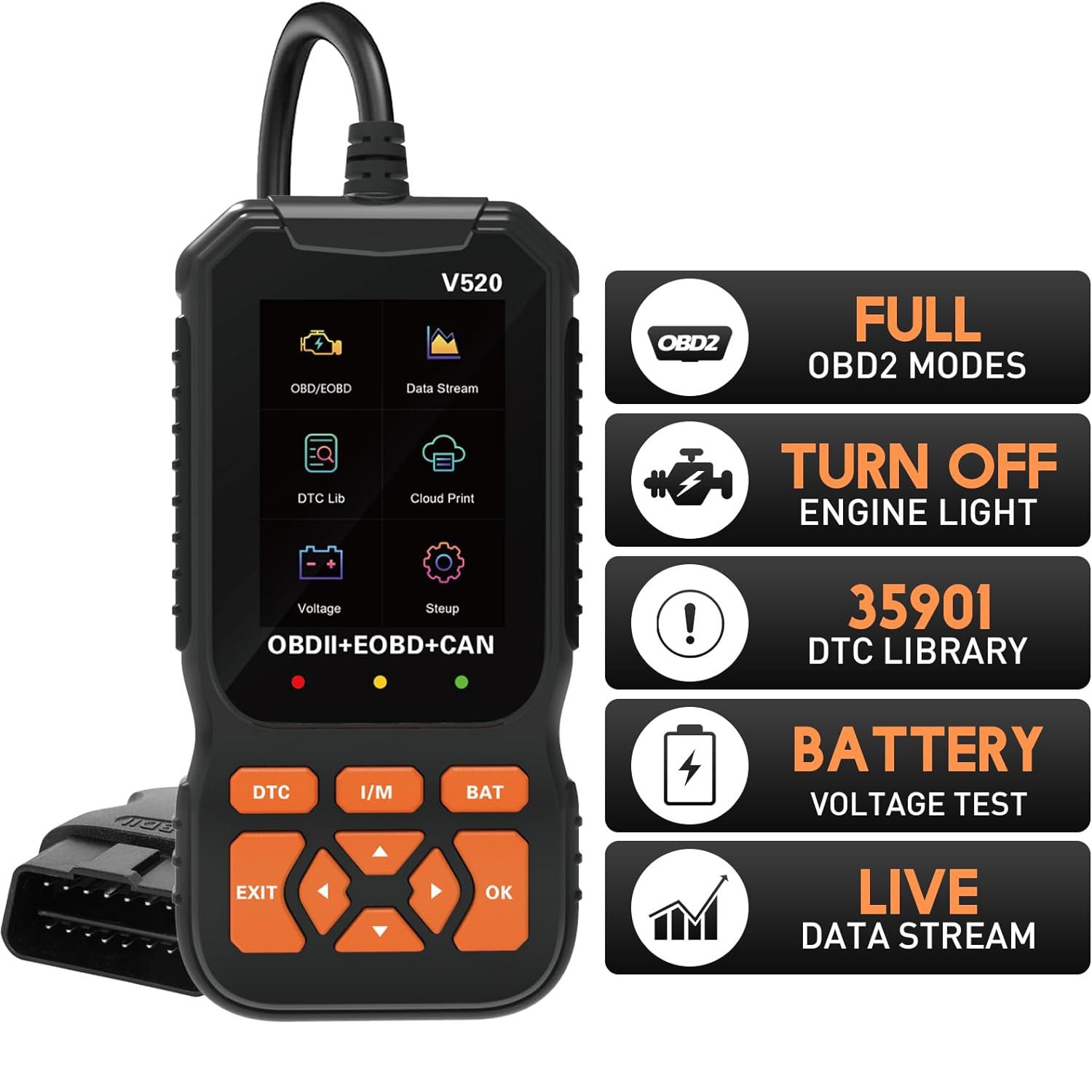 OBD2 Car Scanner Diagnostic Scan Tool V520 汽车诊断检测仪