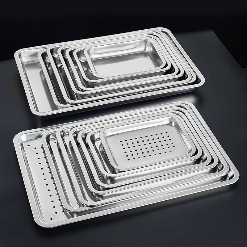 不锈钢漏盘长方形茶盘托盘家商用饺子沥水盘漏深蒸盘过滤水接水盘,餐饮具,盘,淘宝优惠券,粉丝福利购,淘宝优惠卷