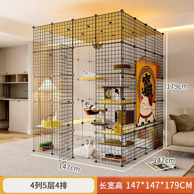 王多喵猫笼子大号猫别墅超大号室内大空间猫笼子带厕所一体宠物家
