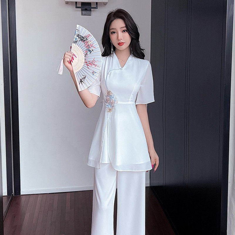 美容师工作服女高端气质养生师会所工装足浴桑拿洗浴足疗女连衣裙