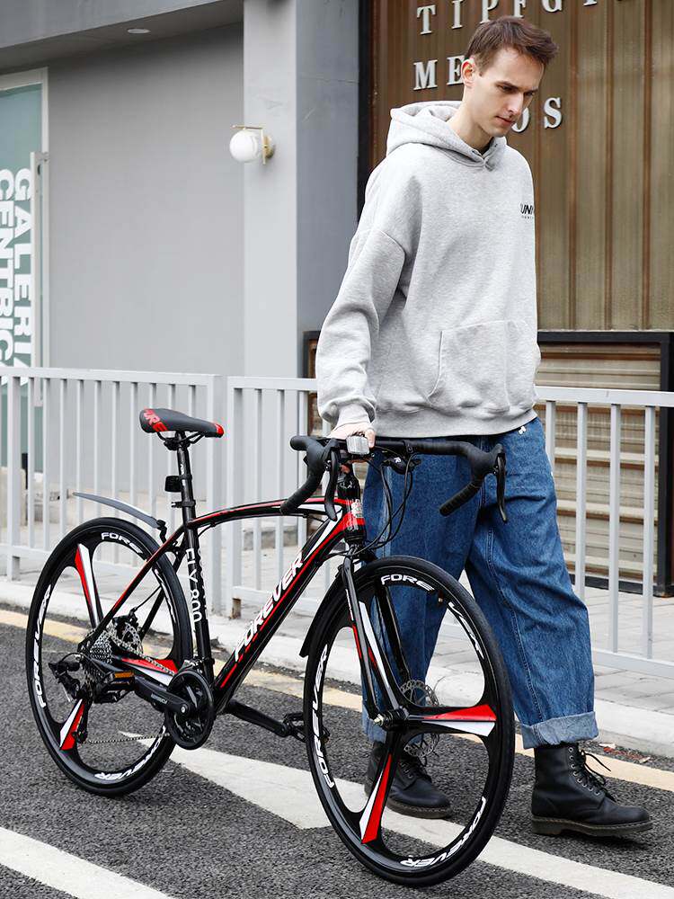 公路赛车自行车超轻便超快破风单车变速死飞弯把竞速男女大人