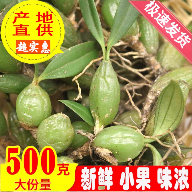 石橄榄新鲜500g双叶中小号石仙桃果种植盆栽炖汤补品煲汤材料单叶