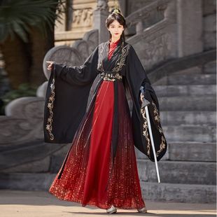 国风日常仙侠套装 衫 春夏魏晋风交领战国袍大袖 原创汉服女2025新款