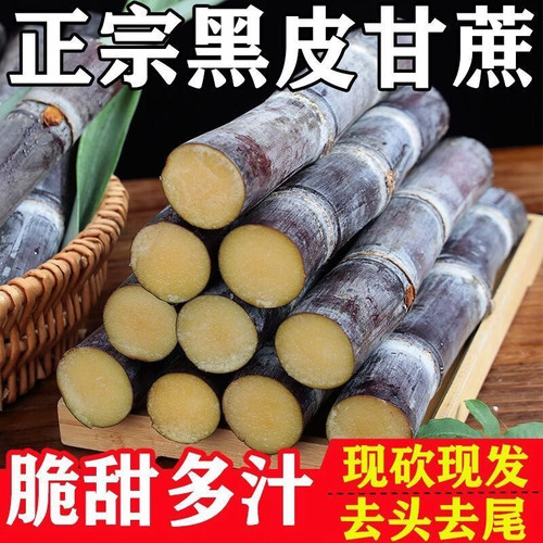 正宗广西黑皮甘蔗精选段新鲜水果应当季脆甜多汁果糖蔗榨汁甜甘蔗