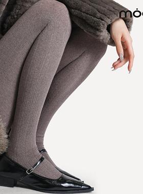 秋冬美拉德棕咖色压力打底裤袜女薄绒显瘦美腿纯色百搭连裤袜加绒