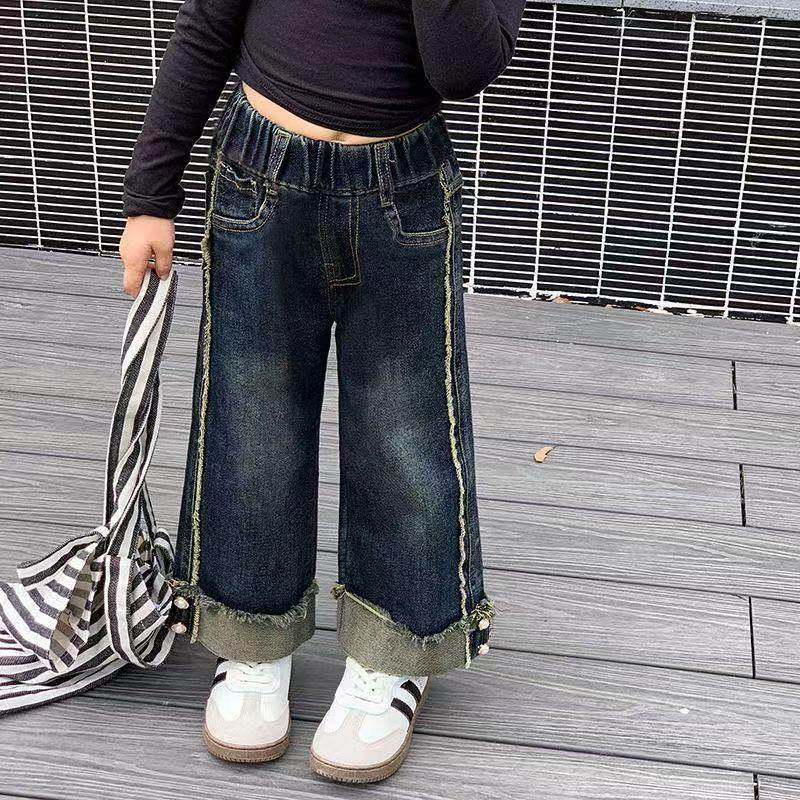 女童牛仔阔腿裤2025新款儿童宝宝女孩宽松休闲直筒裤女童裤子裤,童装/婴儿装/亲子装,儿童牛仔裤,淘宝优惠券,粉丝福利购,淘宝优惠卷