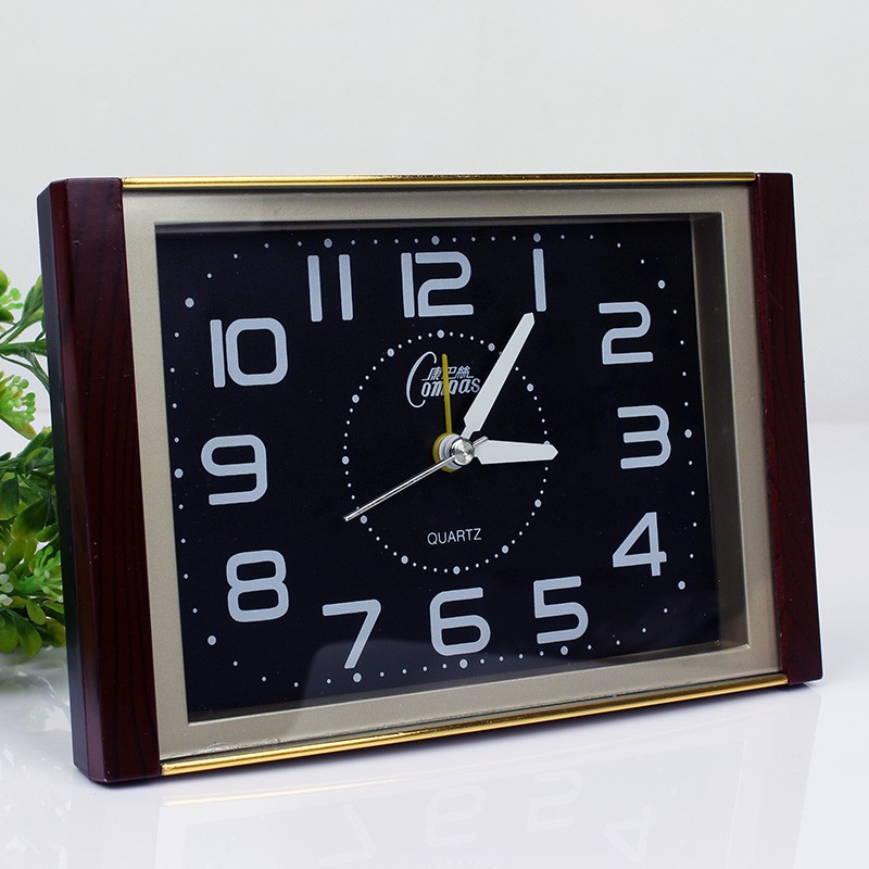 康巴丝台式台钟卧室闹钟挂钟办公钟表静音两用多功能电子老人大字