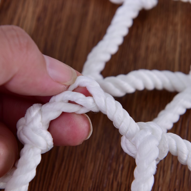 安建筑工地高空防坠落白色阻燃尼龙绳网围栏网格猫隔离防护网