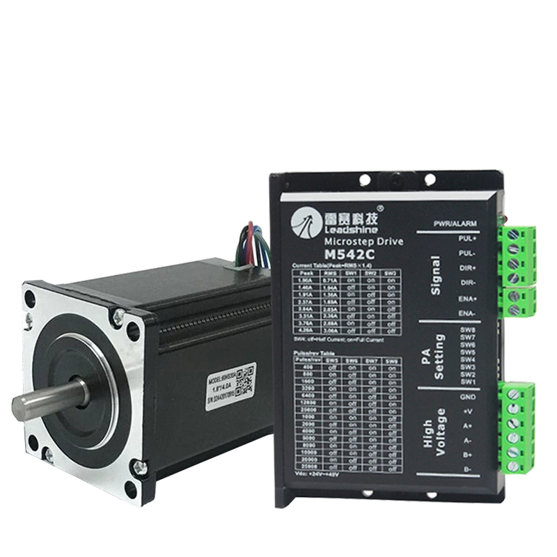 雷赛智能60步进马达套装60CM22X 60CM30X直流脉冲控制煞车双出轴