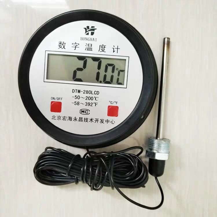 北京新款宏海-数显温度表池塘海水养殖带探头防水鱼塘大棚水温