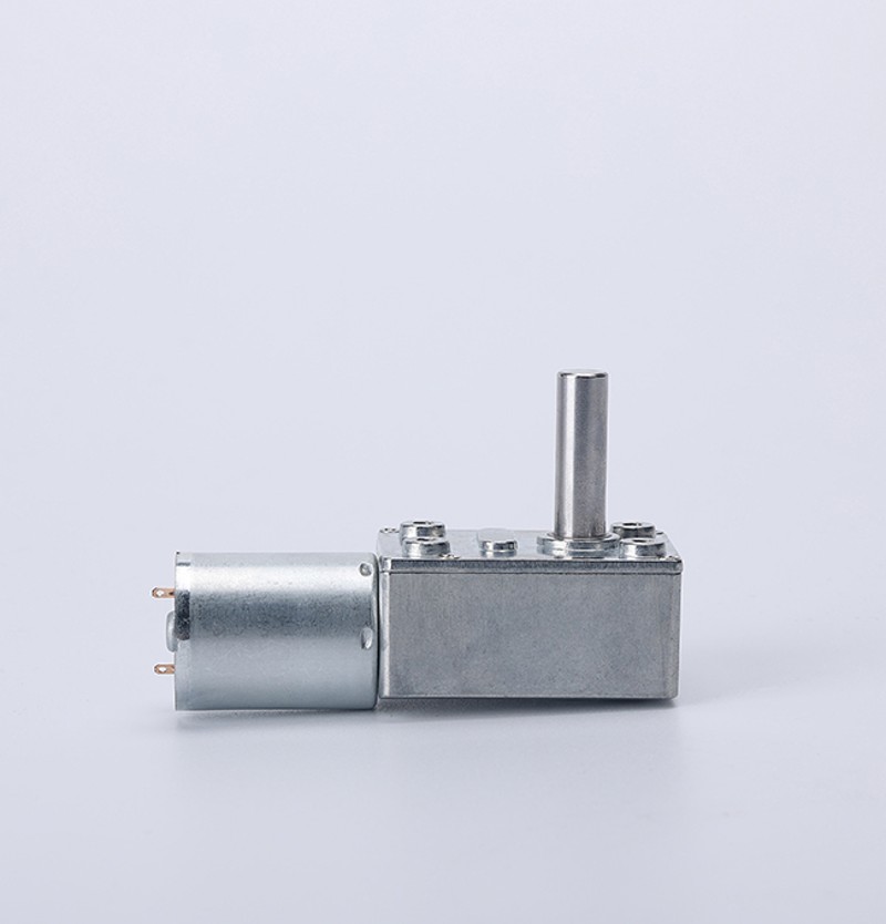 WH370涡轮蜗杆减速电机 大扭力 自锁电机 12V24V6V 输出轴8MM长轴