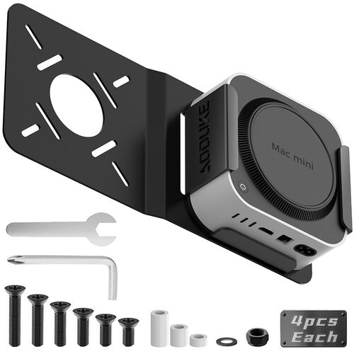 Mac Mini M4显示器支架壁挂式双显示器机械臂 VESA延长扩展板AODU