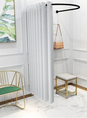 服店商L83244场组装更衣室简易携型试衣间装u门帘便展示架子换衣