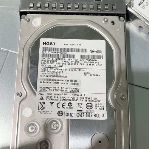可维修emc 2T 3.5寸 SATA HUS724020AL议价