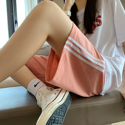 条纹运动裤女2026新款春夏季高腰