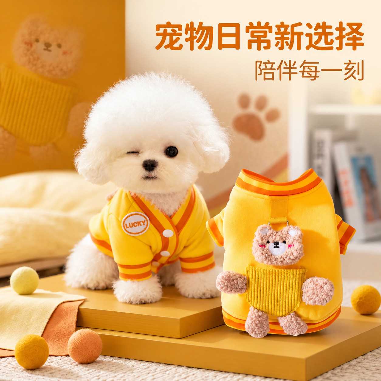 新款秋冬季韩版狗狗可爱卡通