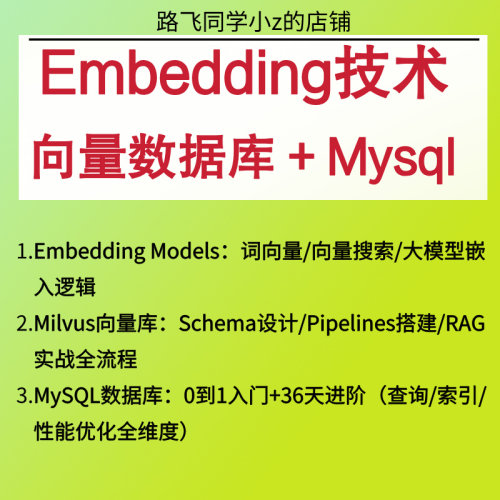 Embedding＋向量库＋Mysql数据库全套