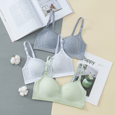 纯棉内衣初中学女生发育期聚拢文胸韩版女孩高中生发育期内衣