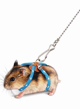 仓鼠外出牵引绳仓鼠牵引绳遛鼠绳熊仔金丝熊外出牵引带仓鼠互动解