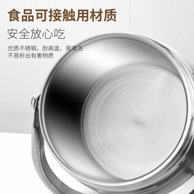 不锈钢提锅双层真空大容量保温桶