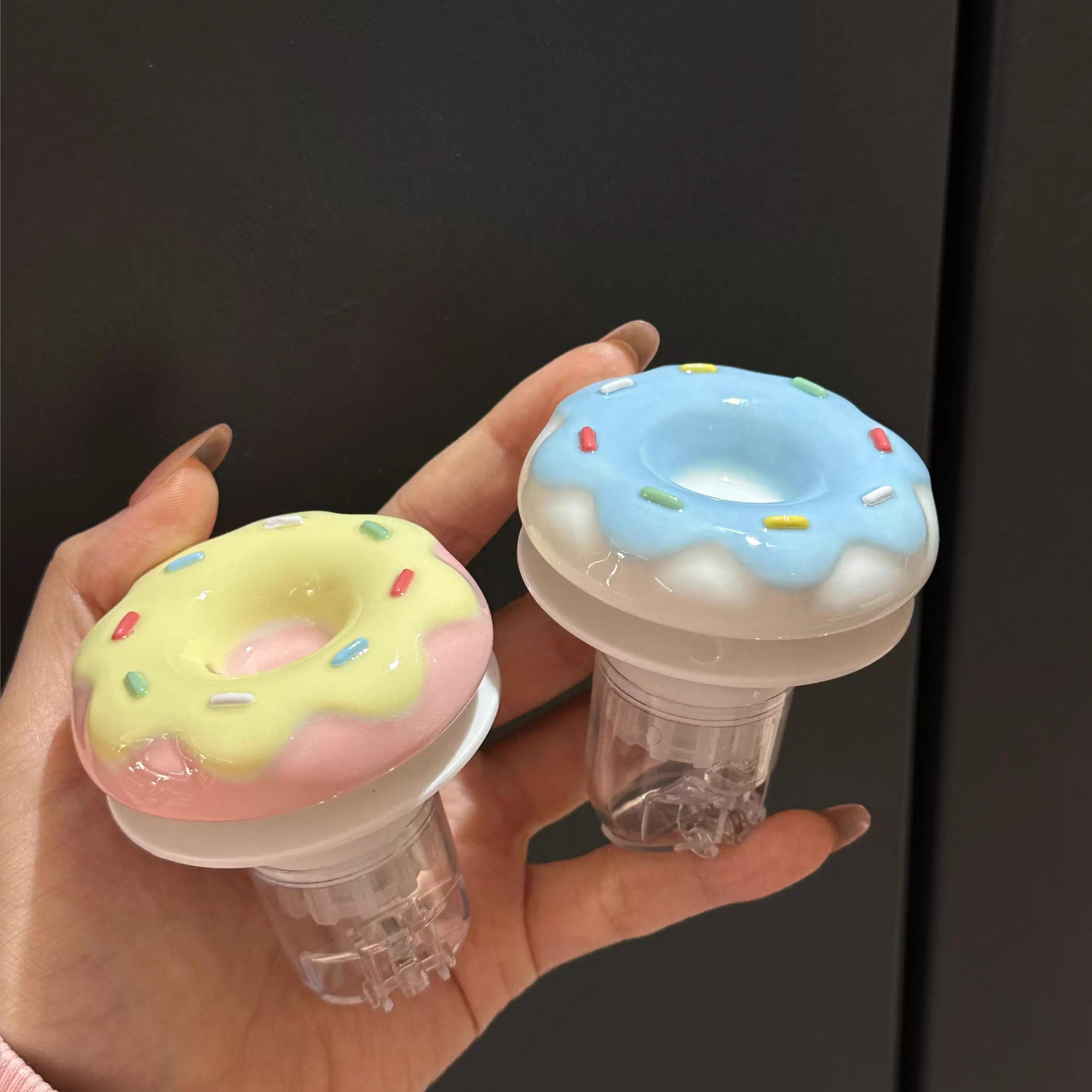 甜甜圈洗手盆下水器陶瓷按压式家用洗漱台装饰甜品控可爱卫浴配件