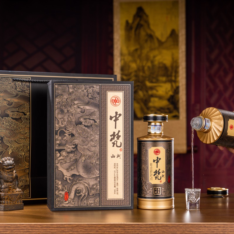 中梵山河高端酱香酒53度高度白酒500ml整箱6瓶宴会酒席喜酒纯粮
