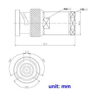 三爪三同公母轴头BNC国产PL75 7代用插头静电计皮安表插头1533B