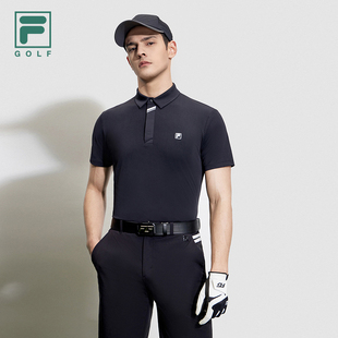 FILA 2023夏翻领高尔夫运动上衣 斐乐官方男子针织短袖 POLO衫