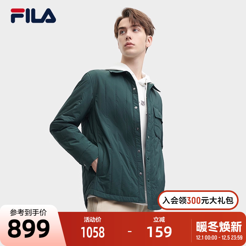 男棉服Fila雪丽暖绒外套