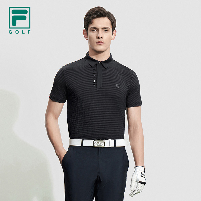 FILA 斐乐官方男士针织短袖POLO衫2023秋新高尔夫运动泡泡布上衣,运动服/休闲服装,运动POLO衫,淘宝优惠券,粉丝福利购,淘宝优惠卷