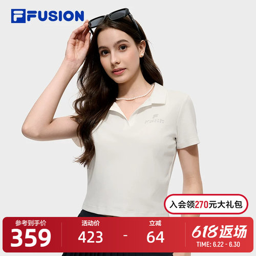FILAFUSION斐乐女子短袖POLO