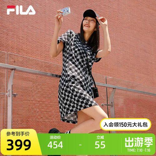 FILA斐乐女士老花连衣裙