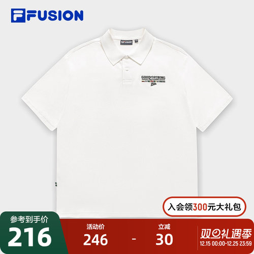 FILAFUSION斐乐针织短袖POLO衫