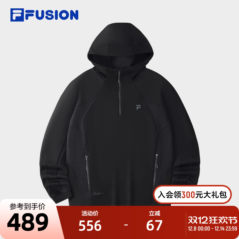 FILAFUSION斐乐男针织连帽上衣