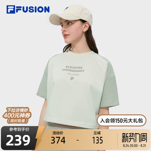 FILAFUSION斐乐潮牌女短袖衫